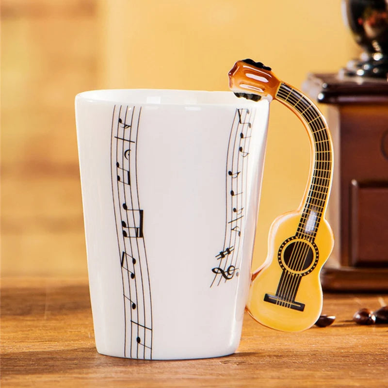 Guitar handle mug
Musician gift
Unique ceramic coffee cup
Musical theme drinkware
Novelty porcelain mug
220ml coffee cup
Creative gift for couples
Guitarist birthday present
Artistic tea mug
