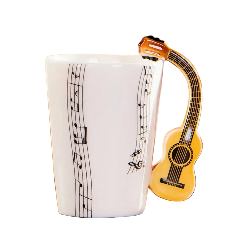 Guitar handle mug
Musician gift
Unique ceramic coffee cup
Musical theme drinkware
Novelty porcelain mug
220ml coffee cup
Creative gift for couples
Guitarist birthday present
Artistic tea mug