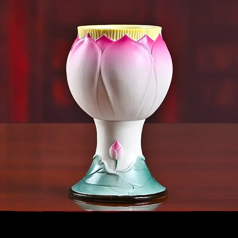 Unique Tranquility Spiritual Space Serene Atmosphere Peace Meditation Home Decor Harmony Handcrafted Calming Energy Buddhist Candlestick
spiritual decor
religious items
lotus serenity
lotus candle holder
Feng Shui
ceramic candle holder
butter candle holder
Buddhism
Buddha ware