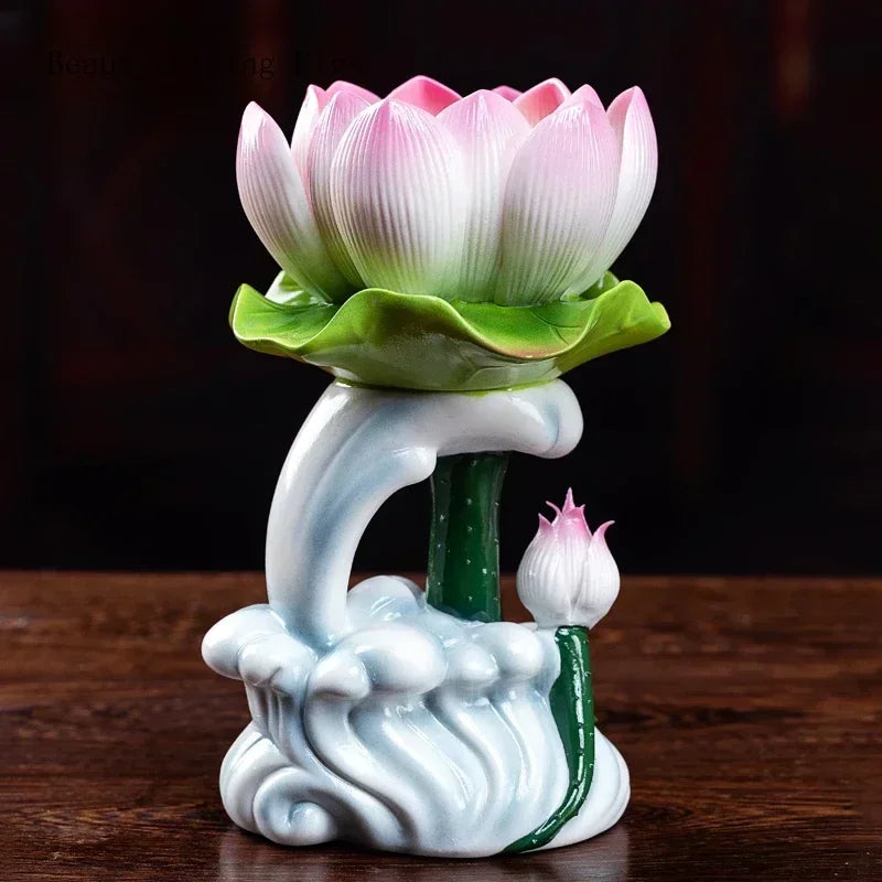 Unique Tranquility Spiritual Space Serene Atmosphere Peace Meditation Home Decor Harmony Handcrafted Calming Energy Buddhist Candlestick
spiritual decor
religious items
lotus serenity
lotus candle holder
Feng Shui
ceramic candle holder
butter candle holder
Buddhism
Buddha ware