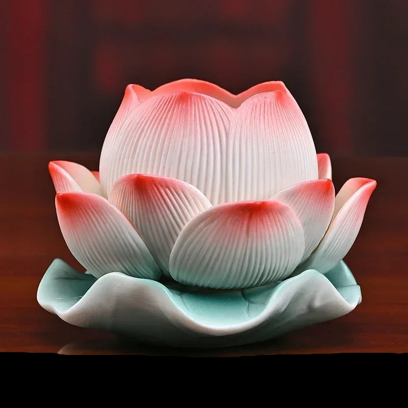 Unique Tranquility Spiritual Space Serene Atmosphere Peace Meditation Home Decor Harmony Handcrafted Calming Energy Buddhist Candlestick
spiritual decor
religious items
lotus serenity
lotus candle holder
Feng Shui
ceramic candle holder
butter candle holder
Buddhism
Buddha ware