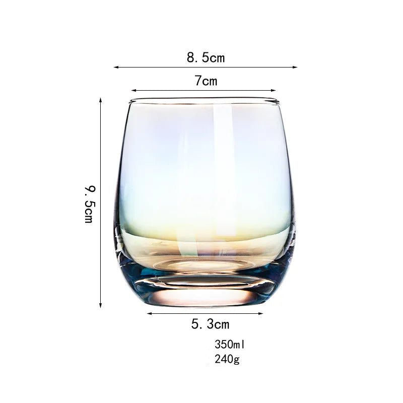 rainbow glass
colorful glassware
egg-shaped glass
cocktail glass
unique glassware
gife
kitchenware
party supplies