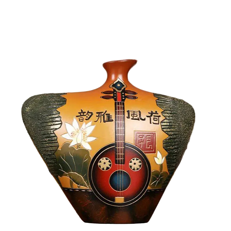 Heritage" Yunnan ethnic ceramic vase, style 5, handcrafted folk art ornament, CL House