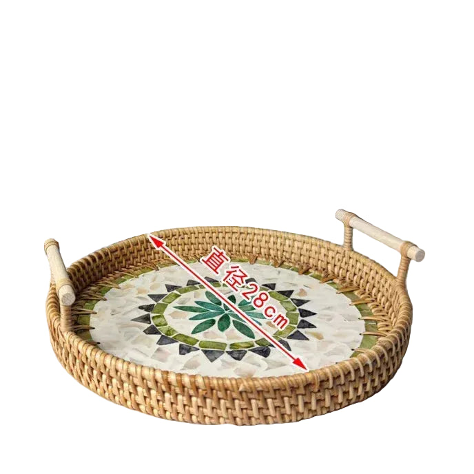 clHouse & Home
Rattan storage tray
Shell inlay wicker basket
Boho living room organiser
Handcrafted jewellery tray
Round rattan tray with handles
Natural shell home decor
Artisan woven tray
Wicker trinket organiser