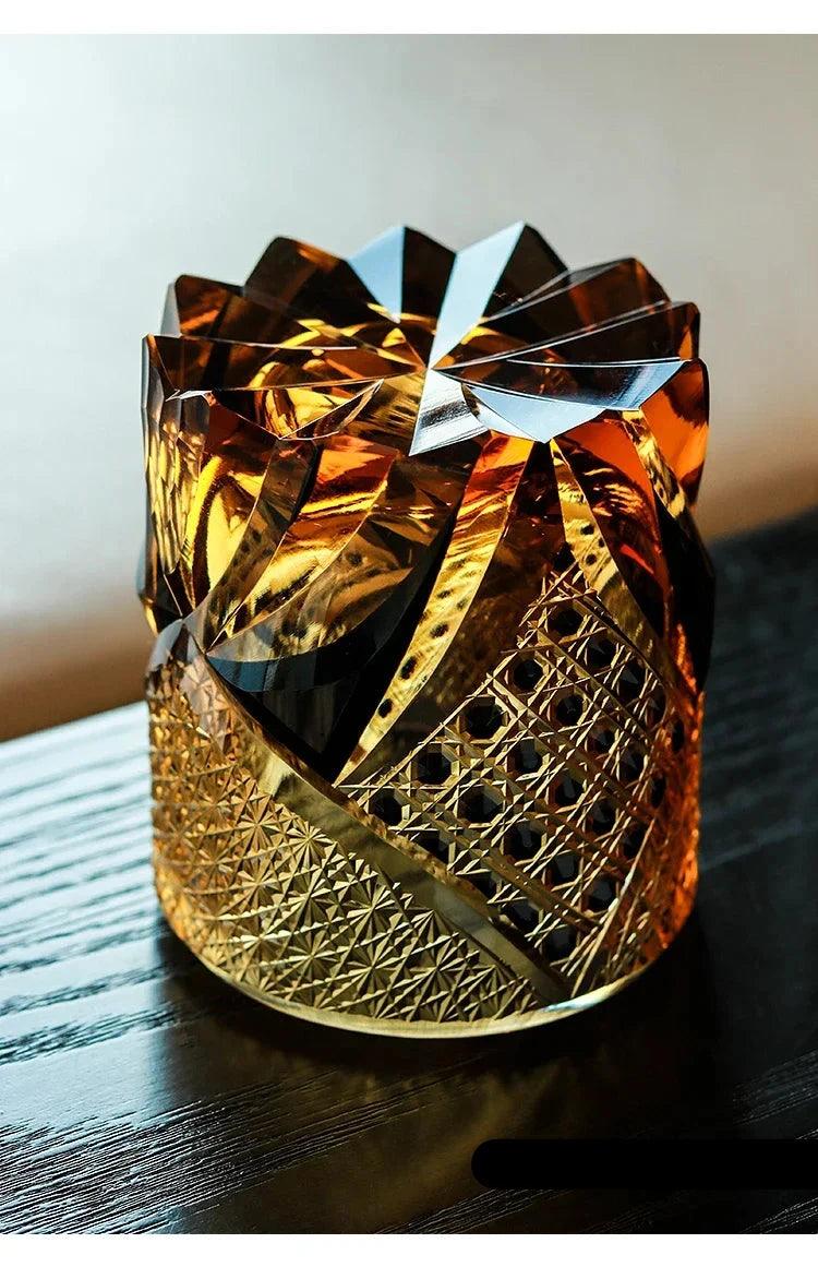 Whiskey Glass Amber Crystal Handcrafted Luxury Elegant Unique Hand-Cut Special Occasions Connoisseur
Utensils Drinkware
Home Decor Gift