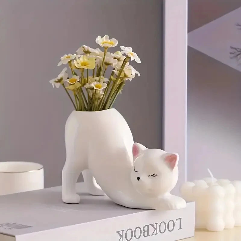 Cat tail flower pot
Cute cat succulent planter
Resin animal plant pot
Desktop cat decoration
Kawaii home accessories
Cat lover birthday gift UK
Creative succulent pot
Miniature animal planter
Office desk plant gift