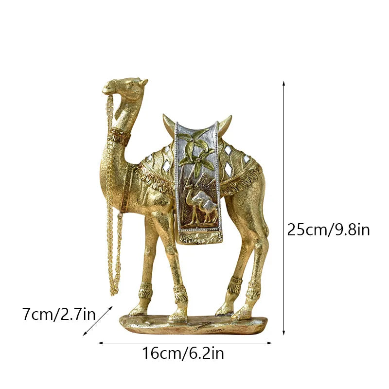 Golden camel sculpture
Turkish home decor UK
Feng Shui wealth ornaments
Resin animal figurines
Luxury office desk decor
Middle Eastern interior accessories
Gold camel statue
Prosperity symbols for home
High-end shelf ornaments