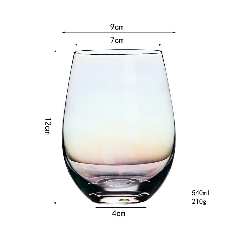 rainbow glass
colorful glassware
egg-shaped glass
cocktail glass
unique glassware
gife
kitchenware
party supplies