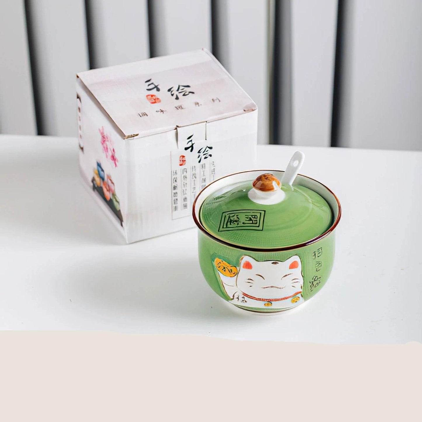 Unique Kitchen Decor Spice Organization

Lucky Cats

Lucky Cat Condiment Set

Lucky Cat

Kitchen Style Ceramic Condiment Jars Featuring Lucky Cat Designs

Kitchen Decor Japanese Condiment Set

Good Fortune

Ceramic Containers

Ceramic Condiment Containers

Adorable

