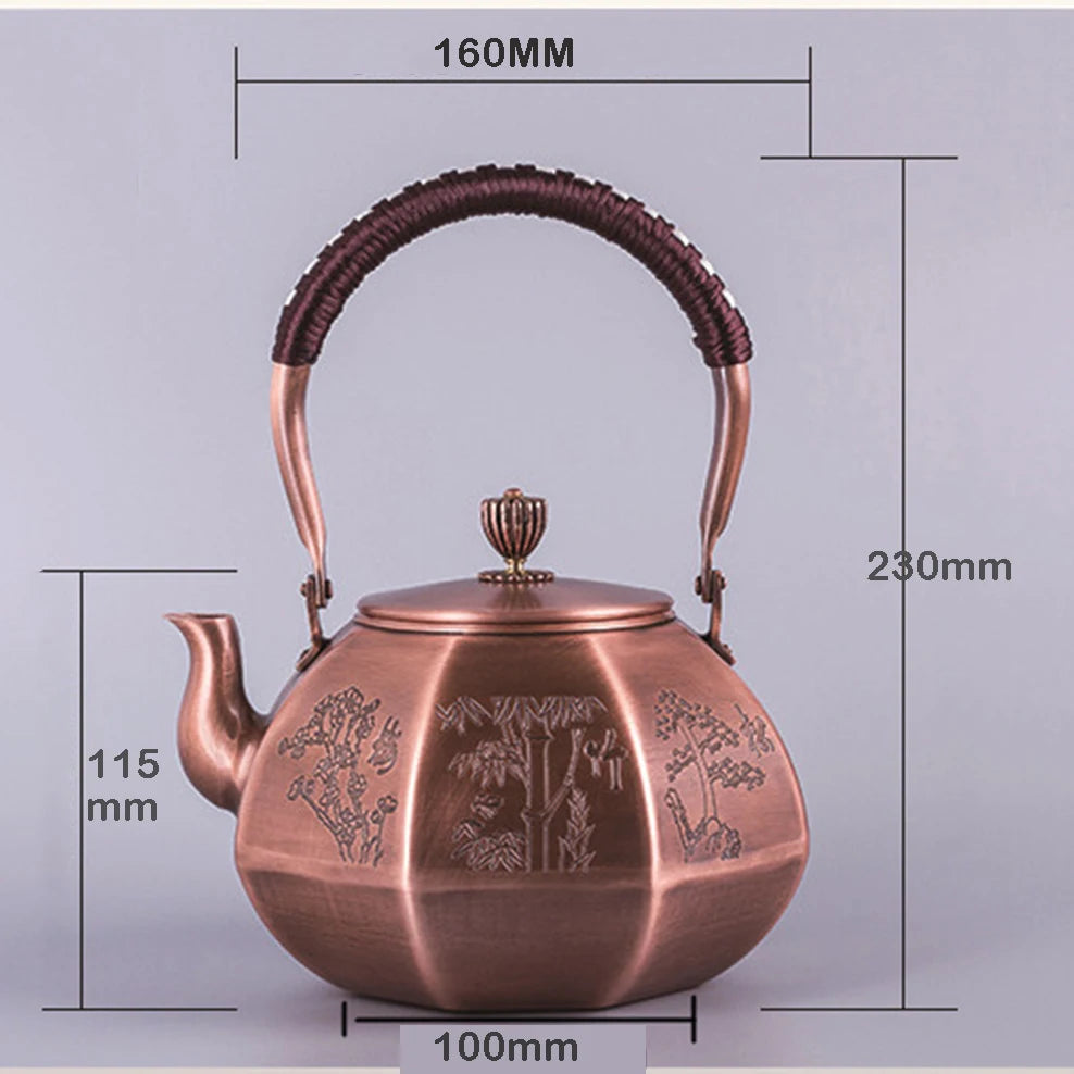 "Dynasty Forge" copper kettle dimensions — 1600ml capacity — handcrafted teaware — CL House