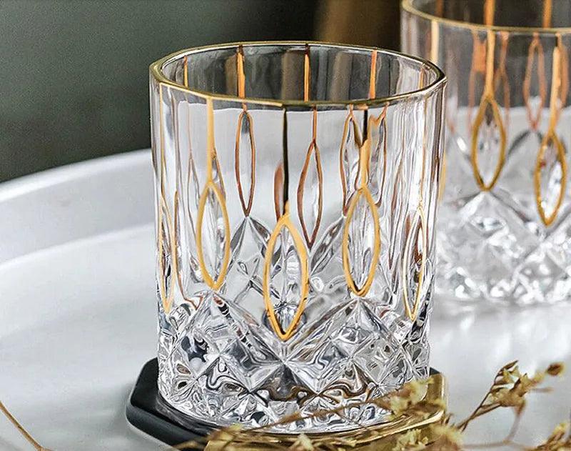 Timeless

Stunning

Luxurious

Handcrafted

Gold Rim

Gold Accents

Exquisite

Crystal Tumbler

Any Occasion