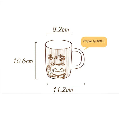 clHouse & Home
Japanese Maneki-neko coffee cup Large 400ml tea mug Hand-painted kitchen drinkware Kawaii lucky cat water cup Green handle ceramic mug Unique gift for cat lovers Oriental style tea ware

#UKHomeDecor #BritishHome #UKGifts #HomeDécorUK #ShopUK