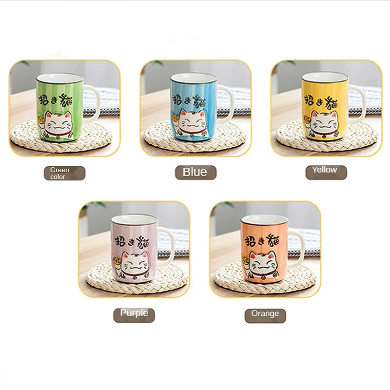 clHouse & Hme
Japanese Maneki-neko coffee cup Large 400ml tea mug Hand-painted kitchen drinkware Kawaii lucky cat water cup Green handle ceramic mug Unique gift for cat lovers Oriental style tea ware

#UKHomeDecor #BritishHome #UKGifts #HomeDécorUK #ShopUK