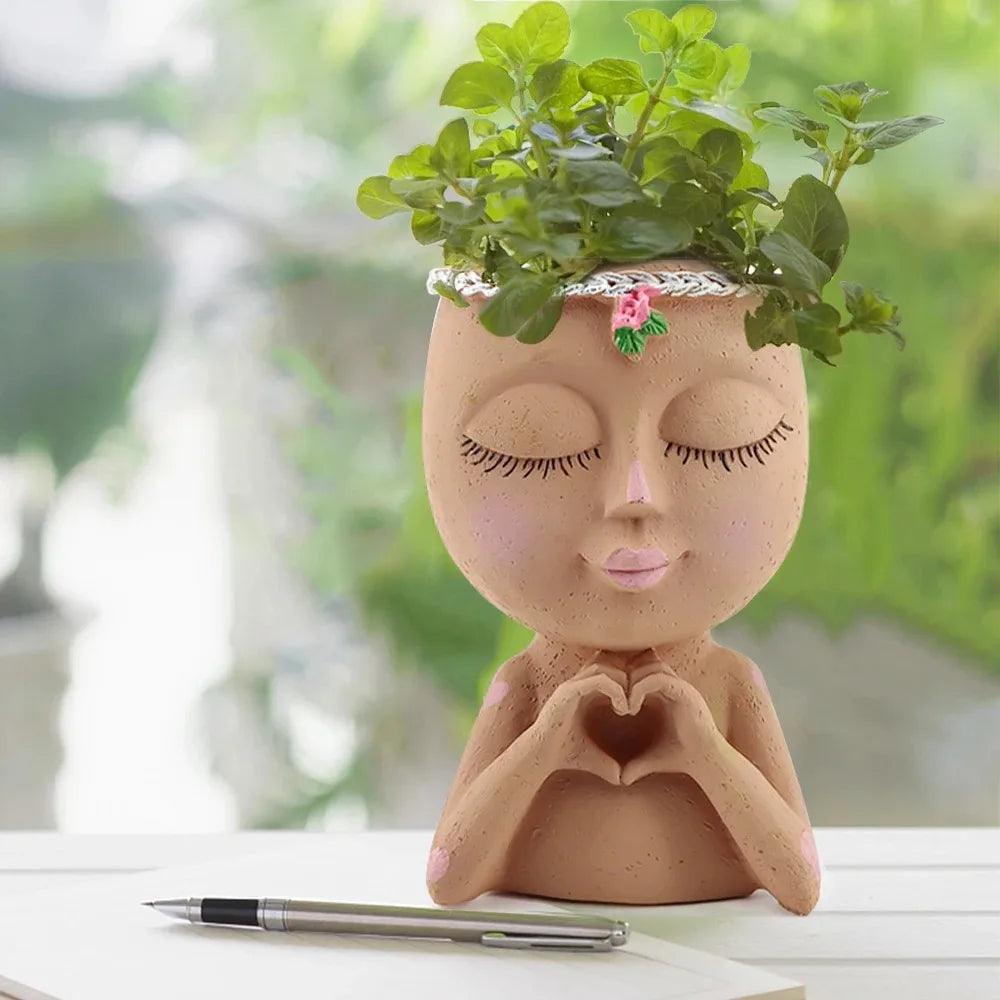 Whimsy

Unique

Succulents

Stylish

Small Plants Girl Face Vase

Room Ceramic Vase

Quirky

Plant Lovers Home Decor

Indoor Plants

Home Decor Flower Vase

Handmade

Girl Face Vase

Gift

Fun

Face

Cute

Creative