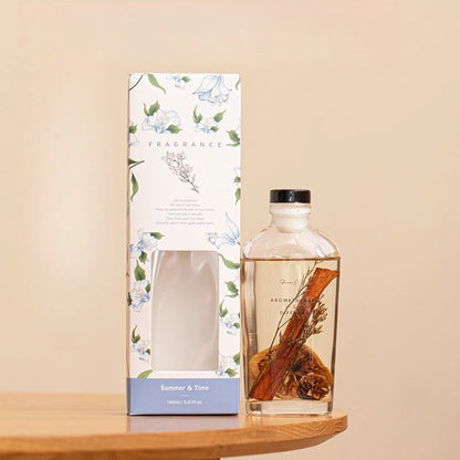 "Botanical Dreams" aromatherapy diffuser 160ml — Summer Time fragrance — real dried flowers in glass bottle — CL House