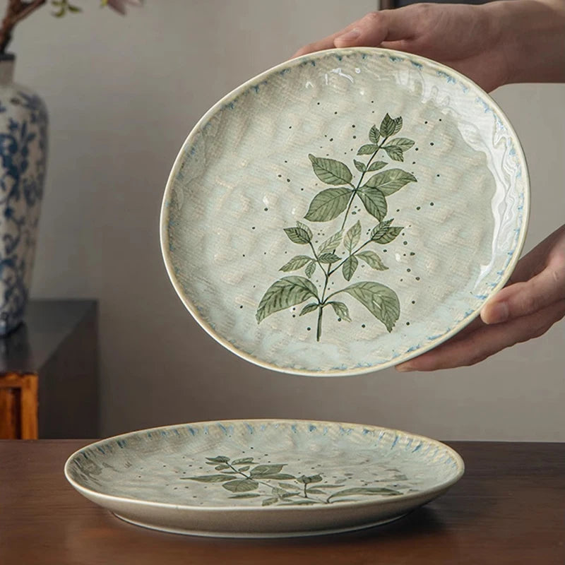 Green ceramic dinner plate

Porcelain steak dish 

Emerald green tableware

Modern pasta plate

Elegant dessert dish

8.5 inch dinner plate

Luxury ceramic crockery

Minimalist porcelain plate

Dark green kitchenware