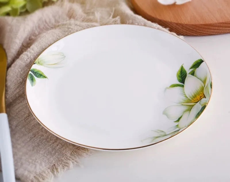 Lily flower soup plates

Porcelain lunch plates 

Deep ceramic cooking dish

Floral porcelain dinnerware

BBQ chafing dish insert

Botanical dining plates

Luxury ceramic soup bowls

White lily porcelain dish

Elegant table service