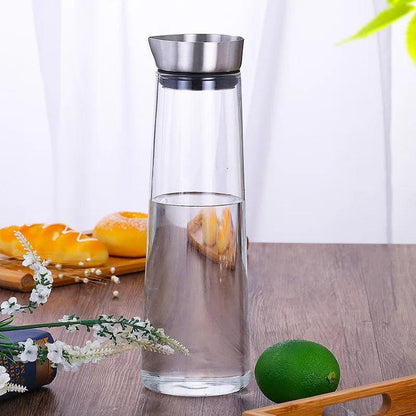 Carafe en verre pour eau chaude/froide : un rangement élégant pour vos boissons préférées