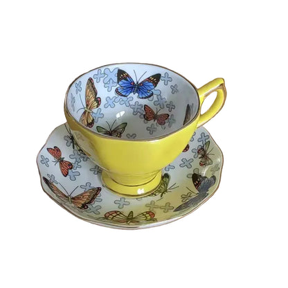 "Yellow bone china teacup..."