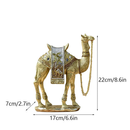 Golden camel sculpture

Turkish home decor UK

Feng Shui wealth ornaments

Resin animal figurines

Luxury office desk decor

Middle Eastern interior accessories

Gold camel statue

Prosperity symbols for home

High-end shelf ornaments
