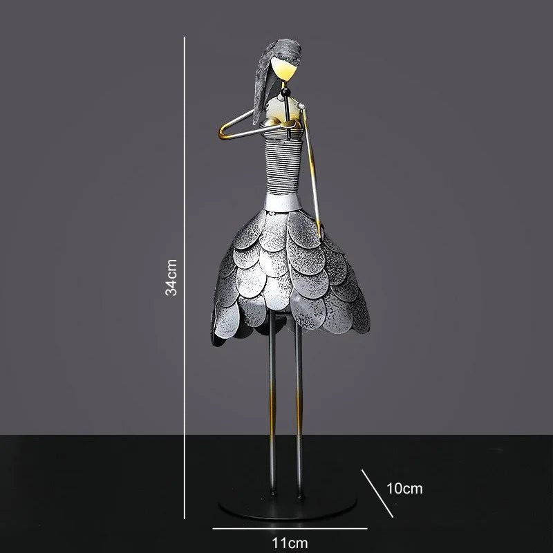 clHouse & Home
Wrought iron musician statues

Handcrafted metal figurines 

Jazz band home decor

Industrial music sculptures

Gift for music lovers

Bar and club table ornaments

Minimalist iron handicrafts

Office desk art figurines

Musical instrument statues