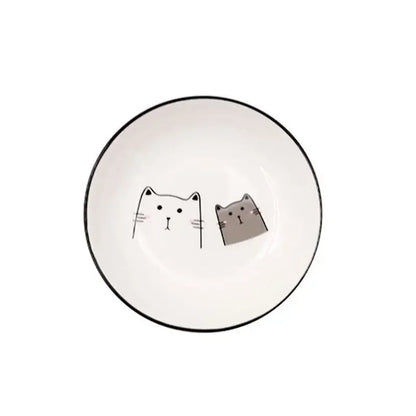 Purr-fect Dip: Plato cerámico para condimentos y salsas con un adorable gato