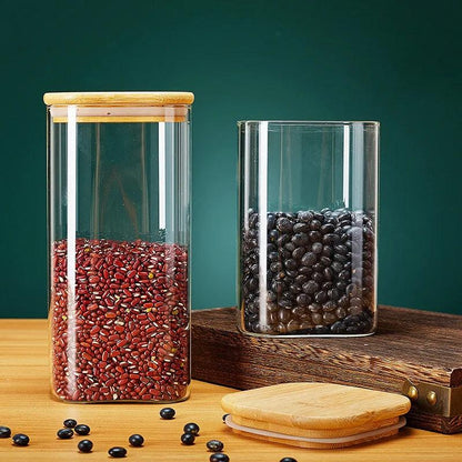 Stylish Eco-Friendly Glass Storage Jars

Square Glass Storage Jars

Square Glass Jars

Pantry Organization

Modern

Kitchen Decor

food Storage Square Glass Jars

Elegant

Easy to Clean Kitchen Upgrade

Durable

Dry Goods Storage

Bamboo Lids
