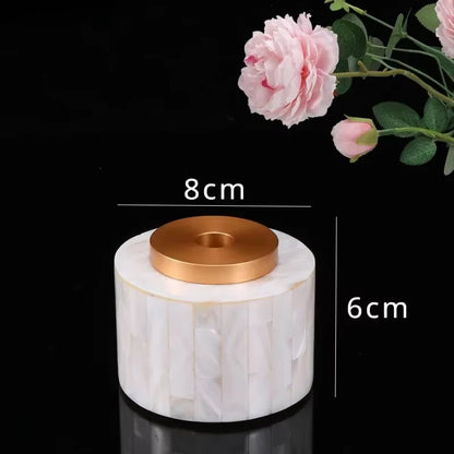  Mosaic Shell decorative diffuser bottle — natural shell & brushed gold detail — CL House