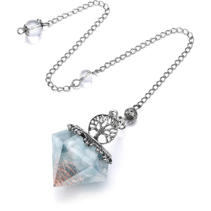 Aquamarine Orgone pendulum

Tree of Life dowsing tool

Reiki healing pendant

Natural stone divination

Spiritual scrying tool

Orgonite energy pendulum

Aquamarine jewellery UK

Dowsing for beginners

Healing point pendulum