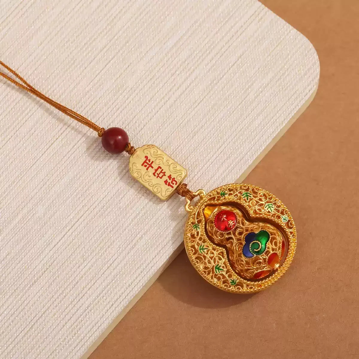 Feng Shui gourd pendant

Lucky Wu Lou charm

Sand gold key ring

Car key luck pendant

Spiritual phone accessory

Prosperity charm UK

Peace and health pendant

Chinese lucky gourd

Oriental gold ornament