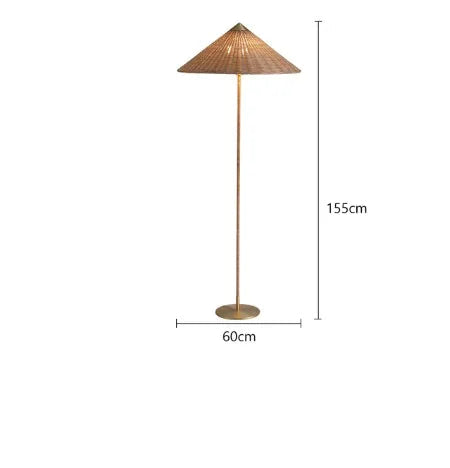 "Cone & Brass" Floor Lamp