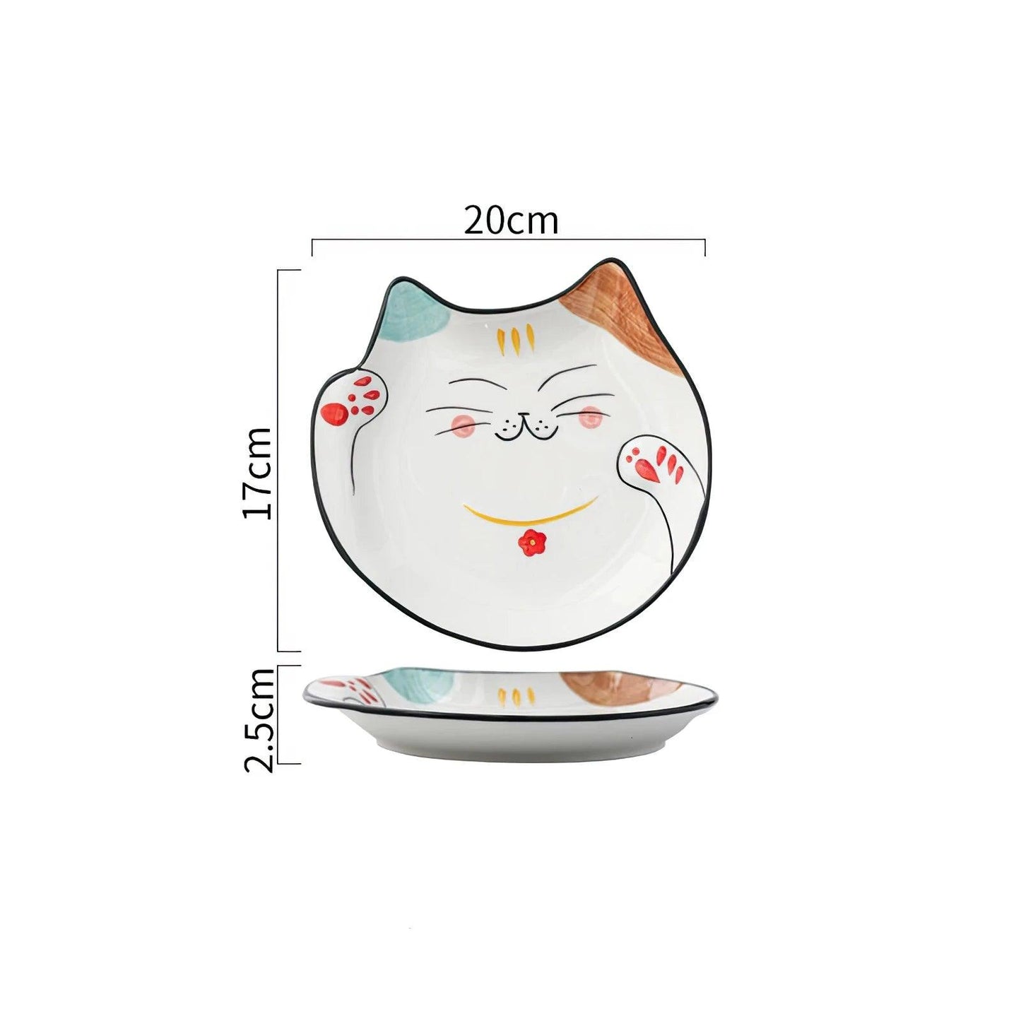 Kids Plate

Gift

Fun

Durable

Dishwasher Safe

Cute

Children's Dinnerware

Cartoon Cat Baby Ceramic Plate

Baby Plate