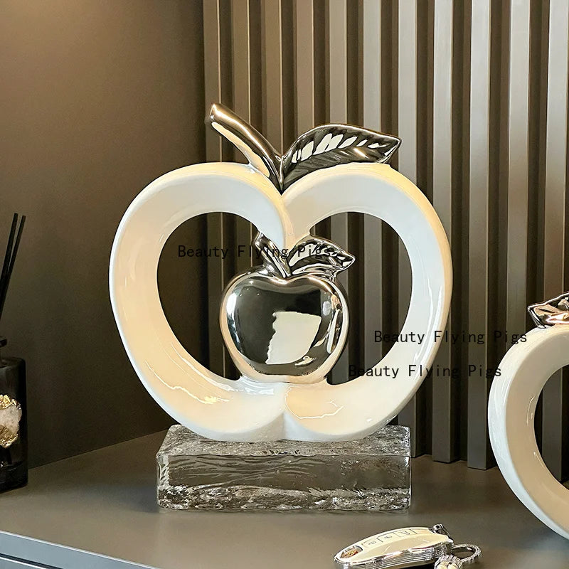 Ceramic apple ornament

Luxury home accessories

Modern living room decor

Wine cabinet handicrafts

Housewarming gift ideas

Niche home ornaments

Contemporary ceramic sculpture

Artisan home decor UK

Minimalist mantelpiece accessory