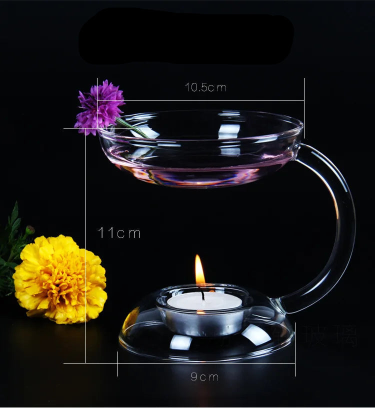 clarity bloom

glass oil burner

aromatherapy oil lamp

candle oil burner

essential oil diffuser

aroma furnace

hand-made glass

aromatherapy gifts