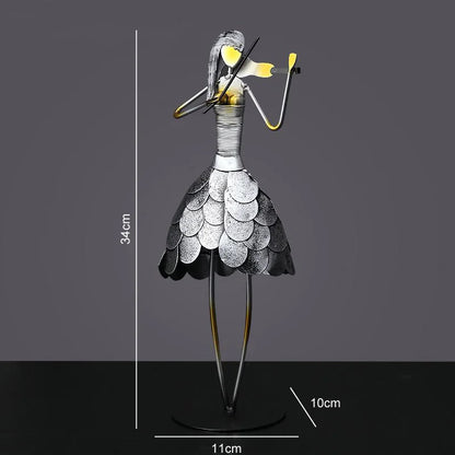 clHouse & Hme
Wrought iron musician statues

Handcrafted metal figurines 

Jazz band home decor

Industrial music sculptures

Gift for music lovers

Bar and club table ornaments

Minimalist iron handicrafts

Office desk art figurines

Musical instrument statues