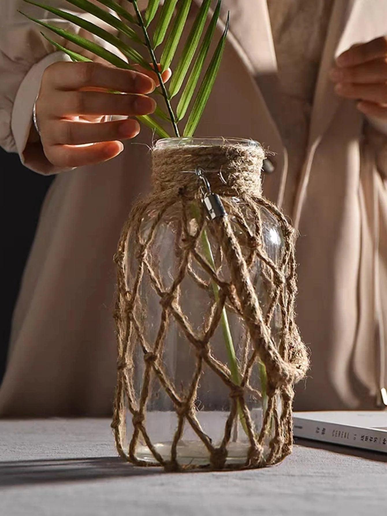 Versatile

Unique

Sustainable

Sustainability Boho Chic

Stylish

Style

Scandinavian Design

Nordic Glass Vase

Hemp-Wrapped Glass Vase

Hemp Rope

Handcrafted Glass Vase

Handcrafted

Fresh Flowers

Flowers Glass Vase

Decor Piece

Centerpiece hemp-Nature

Any Room Sustainable