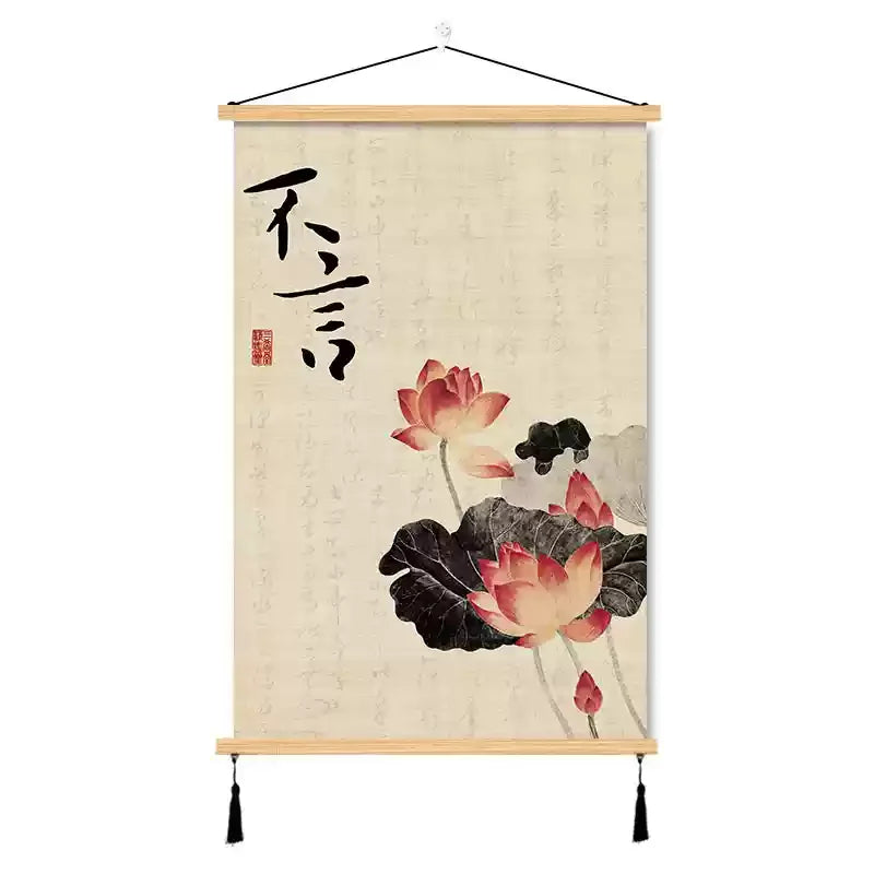 Zen wall art scroll

Buddhist calligraphy hanging

Feng Shui wall decor

Oriental canvas scroll

Spiritual home accessories

Traditional Chinese wall art

Mindfulness room decoration

Auspicious geomancy pendant

Meditation space art