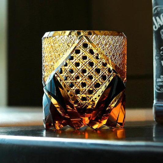 Whiskey Glass Amber Crystal Handcrafted Luxury Elegant Unique Hand-Cut Special Occasions Connoisseur

Utensils Drinkware

Home Decor Gift
