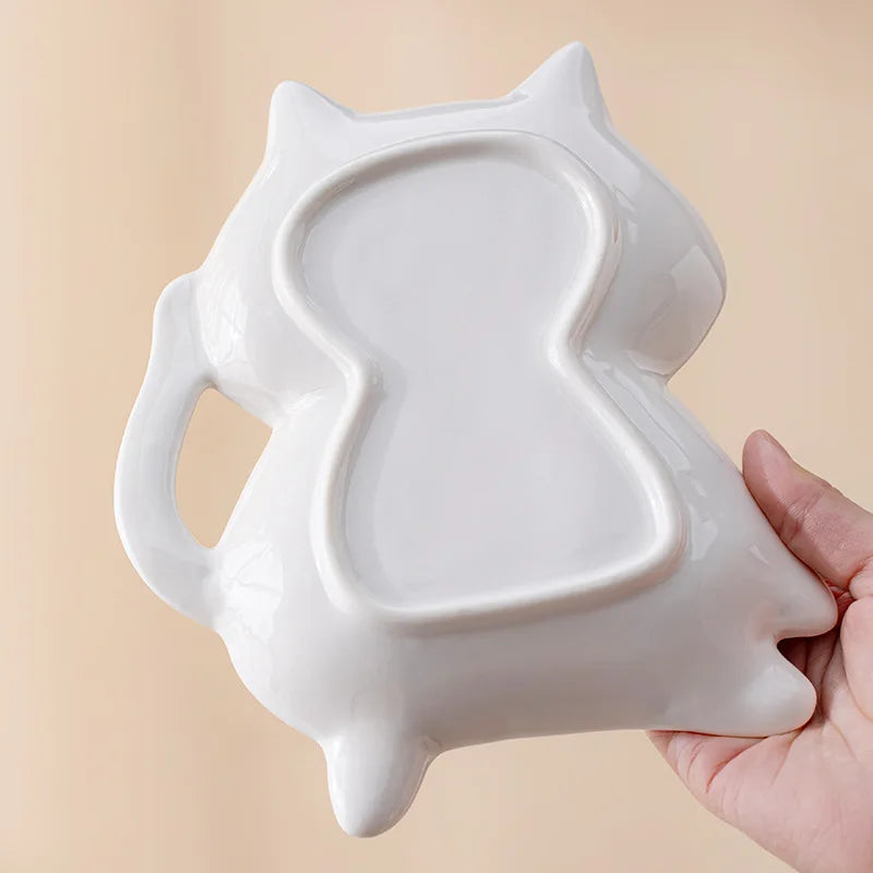 The "Curious Cat" Hand-Painted Snack Dish