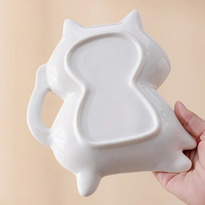 The "Curious Cat" Hand-Painted Snack Dish