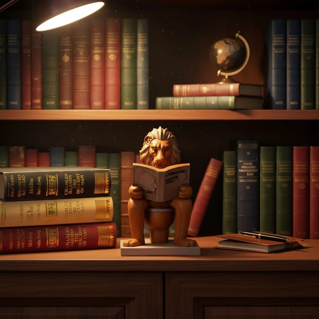 Lion statue decor 

King of the Jungle sculpture

Resin lion ornament

Regal bathroom decoration

Stately home accessories

Lion figurine for bookshelf

Animal sculptures for living room

Luxury lion interior decor

Safari themed home ornaments