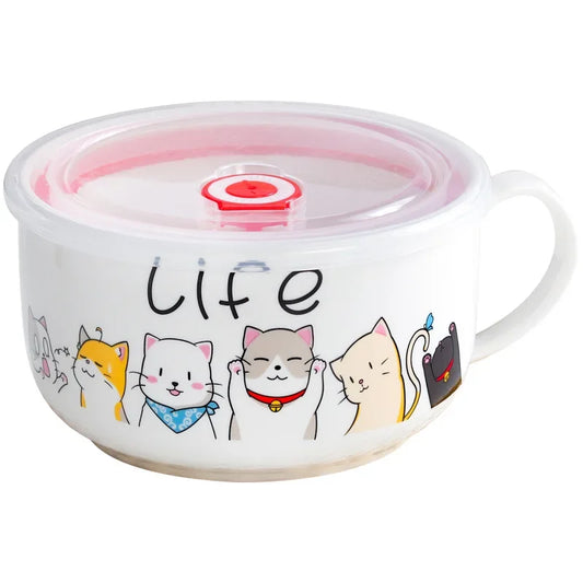 clHouse & Home
Japanese style noodle bowl Decorative ceramic cereal bowl Aesthetic kitchen supplies

Ceramic noodle bowl with lid Large ramen bowl cartoon Cute salad bowl with cover

Cartoon kitchen tableware Microwave safe ceramic food container Large soup bowl for home