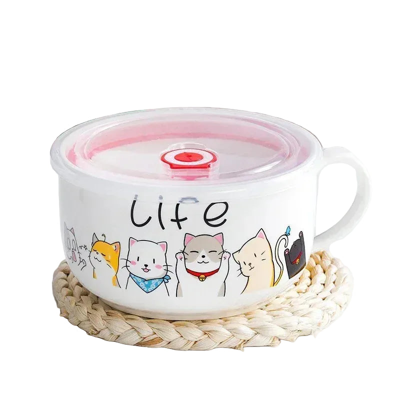 clHouse & Home
Japanese style noodle bowl Decorative ceramic cereal bowl Aesthetic kitchen supplies

Ceramic noodle bowl with lid Large ramen bowl cartoon Cute salad bowl with cover

Cartoon kitchen tableware Microwave safe ceramic food container Large soup bowl for home