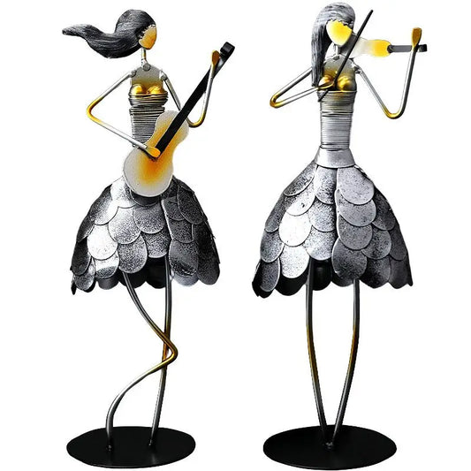 clHouse & Home
Wrought iron musician statues

Handcrafted metal figurines 

Jazz band home decor

Industrial music sculptures

Gift for music lovers

Bar and club table ornaments

Minimalist iron handicrafts

Office desk art figurines

Musical instrument statues