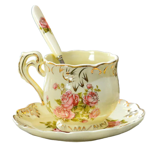 Cup with saucer and spoon