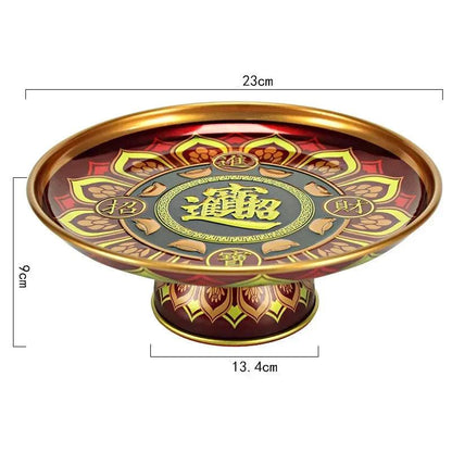 45935948988651 zinc alloy plate

tribute plate

metal plate

high foot plate

creative tray

chinese fruit dish

celestial offering

buddha hall accessories