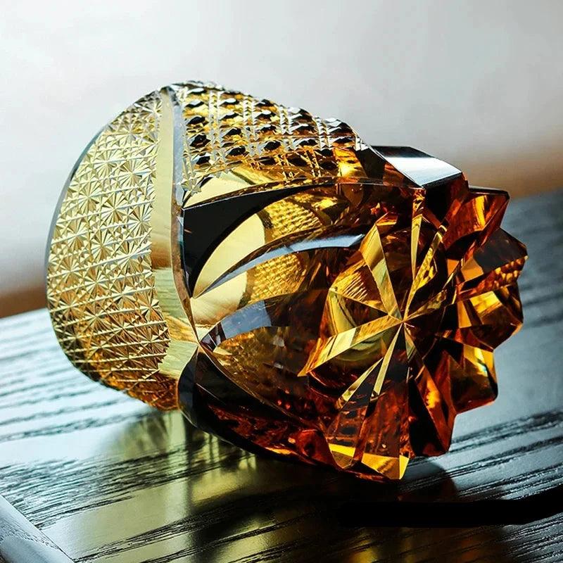 Whiskey Glass Amber Crystal Handcrafted Luxury Elegant Unique Hand-Cut Special Occasions Connoisseur

Utensils Drinkware

Home Decor Gift