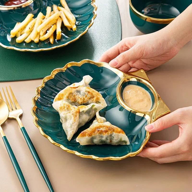 Unique

Sushi Serving Plate

Stylish

Kitchen Decor

Japanese Tableware

Handmade

Gift

Ceramic Sushi Plate ceramic jiaozi dish, dumpling plate, sushi plate, light luxury tableware, irregular plate, Phnom Penh plate, home decoration, dining table decor, ceramic dish, kitchenware