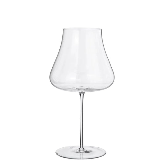 "Sommelier" wide bowl crystal wine glass, 700ml capacity, elegant long stem — CL House Drinkware collection