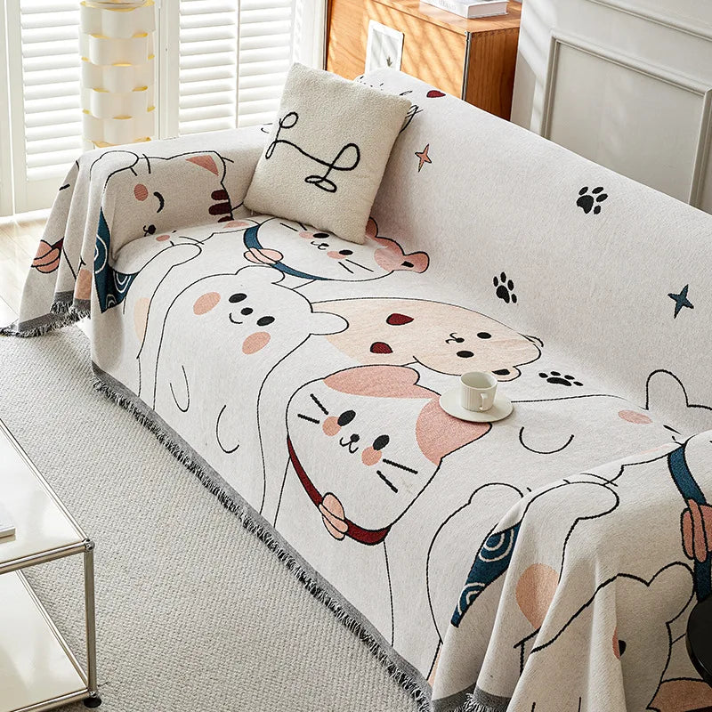 Thicken chenille blanket

Cartoon sofa cover

Winter couch throw

Office nap shawl

Non-slip furniture protector

Cute cotton thread blanket

Multi-purpose sofa towel

Decorative armchair cover

Nursery furniture throw